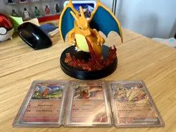 Pokemon TCG Charizard EX Super Premium Collection FIGURE & 3 PROMO CARDS!!! - Image 1