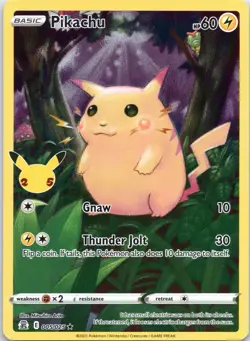 2021 Pokemon SWSH Celebrations Pikachu Holo #005/025 - Image 1