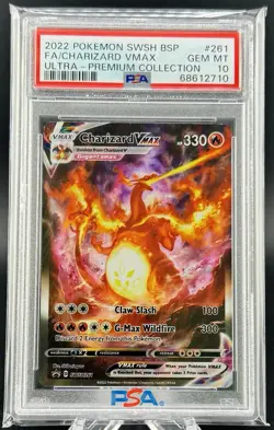 2022 Pokemon SWSH BSP FA Charizard VMAX 261 Ultra-Premium Collection PSA 10 - Image 1