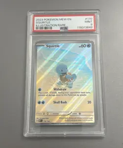 2023 POKEMON MEW EN-151 ILLUSTRATION RARE #170 SQUIRTLE PSA 9 - Image 1
