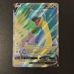 Lapras V 189/202 Holo Full Art Ultra Rare Pokemon Card SWSH PTCG NM - Image 1