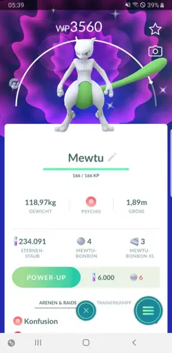 Pokemon Go Shiny Mewtu - Schillernd - Pokemon Go Shiny Mewtwo - Image 1