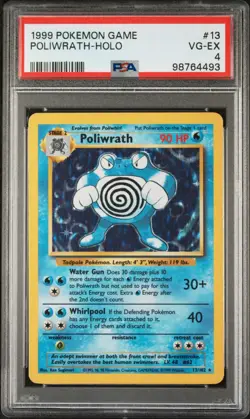 1999 POKEMON GAME #13 POLIWRATH-HOLO PSA 4 - Image 1