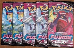 (5) Pokemon Sword And Shield Fusion Strike Booster Packs - Image 1
