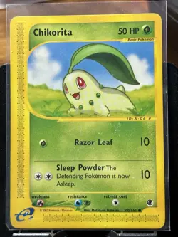 Chikorita - REG - Pokemon TCG - Expedition - 100/165 - COMMON ~ LP - Image 2