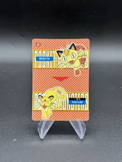 Meowth Persian Holo Pokemon Vintage Pocket Monster Vending Prism Sticker 600 - Image 2
