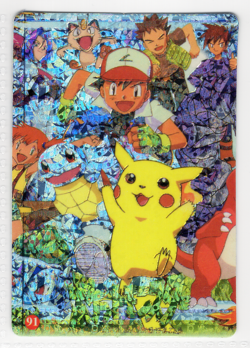 Misty Pikachu Ash #91 Vintage Vending Sticker Pokemon Pocket Monsters Prism - Image 1