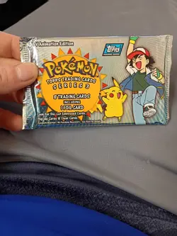 Topps Pokemon Series 3 TV Animation Edition Factory Sealed Pack - Pikachu & Ash - Image 1