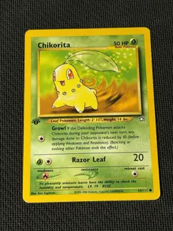 Chikorita 54/111 - 1st Edition - Pokemon Fossil - Image 1
