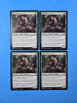 4x Wolfkin Outcast Wedding Crasher Crimson Vow Mtg Card Creature Human Werewolf - Image 1