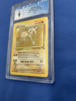 Pokemon Hitmonlee Fossil 7/62 Rare Holo Card CGC 9 Slab - Image 3