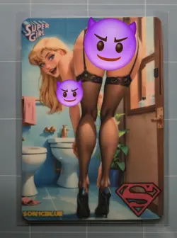 Supergirl Kara Zor-El Custom Glow In The Dark Waifu Card Fan Art - Image 1