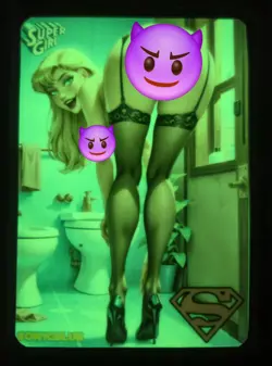 Supergirl Kara Zor-El Custom Glow In The Dark Waifu Card Fan Art - Image 2