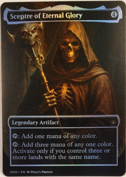 Sceptre of Eternal Glory FOIL Proxy Playtest Card with Custom Fantasy Art - Image 1