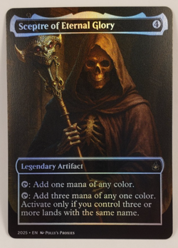 Sceptre of Eternal Glory FOIL Proxy Playtest Card with Custom Fantasy Art - Image 3