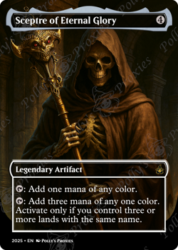 Sceptre of Eternal Glory FOIL Proxy Playtest Card with Custom Fantasy Art - Image 5