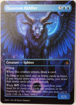 Quantum Riddler FOIL Proxy Playtest Card with Custom Fantasy Art - Image 1
