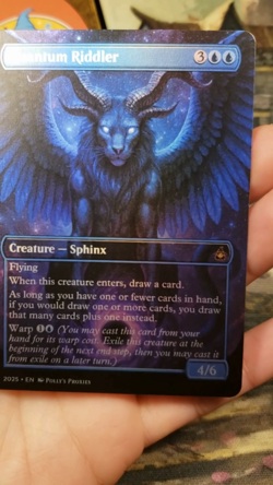 Quantum Riddler FOIL Proxy Playtest Card with Custom Fantasy Art - Image 2