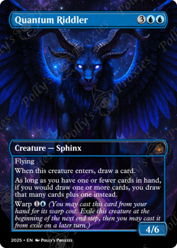 Quantum Riddler FOIL Proxy Playtest Card with Custom Fantasy Art - Image 5
