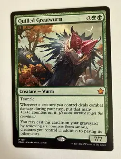 1x MTG Quilled Greatwurm - Foundations (FDN) #111 - Magic the Gathering - Image 1