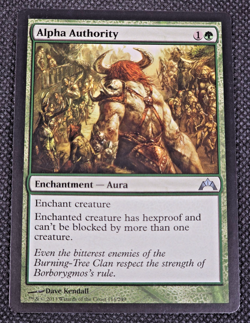 MTG - Alpha Authority Uncommon Enchantment Aura Gatecrash English LP -- L41 - Image 1