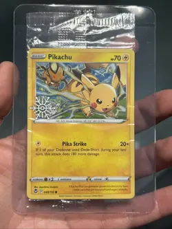 Pokemon TCG: Pikachu 049/195 Holiday Calendar 2022 Snowflake Stamp SEALED - Image 1