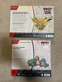 Pokemon Scarlet & Violet 151 Zapdos EX and Poster Collection Box Lot-Sealed - Image 2