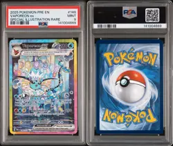 2025 POKEMON PRE EN-PRISMATIC EVOLUTIONS #149 VAPOREON EX PSA 9 - Image 3