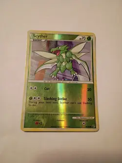 Pokemon TCG Scyther 65/90 Reverse Holo HGSS Undaunted 2010 - Image 1