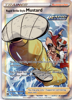 Pokemon TCG Rapid Strike Style Mustard TG27/TG30 Brilliant Stars Holo Near Mint - Image 1