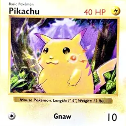 Pikachu (Red Cheeks) - Pokemon TCG - Base Set - 58/102 - SHADOWLESS ~ LP - Image 1