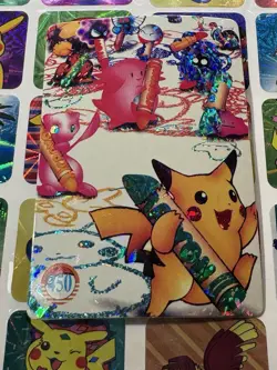 Pokemon Vintage Pocket Monsters Vending HOLO Prism Sticker 1998 Nintendo Bandai - Image 1