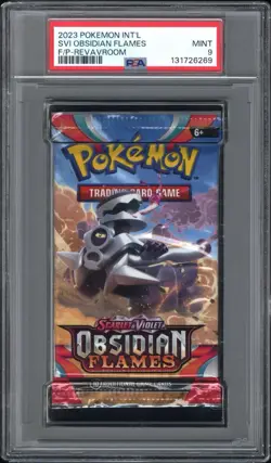 2023 POKEMON SCARLET & VIOLET OBSIDIAN FLAMES FOIL PACK REVAVROOM PSA 9 - Image 1