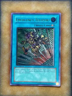 Yugioh Emergency Teleport TDGS-EN053 Ultimate Rare 1st Ed LP - Image 1