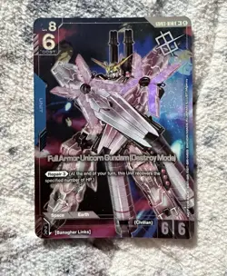 Full Armor Unicorn Art Foil - GD03-110 U+ WINNER Gundam Card Game - Image 1