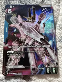 Full Armor Unicorn Art Foil - GD03-110 U+ WINNER Gundam Card Game - Image 3