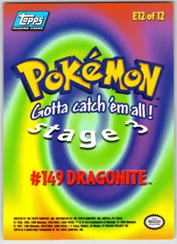 POKEMON TOPPS THE FIRST MOVIE TRADING CARDS DRAGONITE #71 NON HOLO NM - Image 2