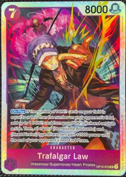 One Piece Trafalgar Law OP12-073 Legacy of the Master Super Rare NM - Image 1