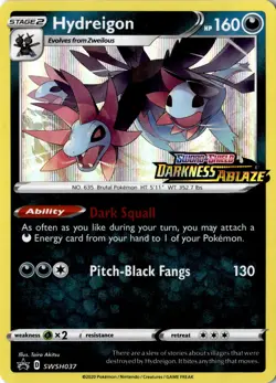 Hydreigon - (Prerelease) SWSH037 SWSH: Sword & Shield Promo Cards Holo - Image 1