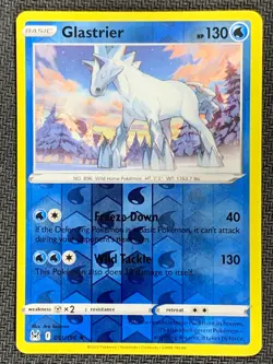 Glastrier 051/196 Lost Origin Pokemon Card 2022 Reverse Holo - Image 1