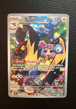 Pokemon TCG Iono's Kilowattrel Card Journey Together IR 163/159 - Image 1