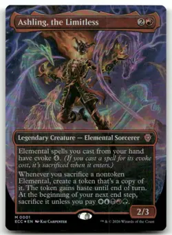 Ashling, the Limitless (Borderless) #1 (Foil) (NM) ECC Magic MTG - Image 1
