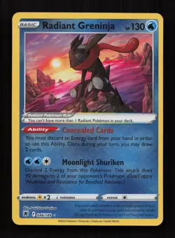 Radiant Greninja 046/189 Radiant Rare Astral Radiance Pokemon Near Mint - Image 1
