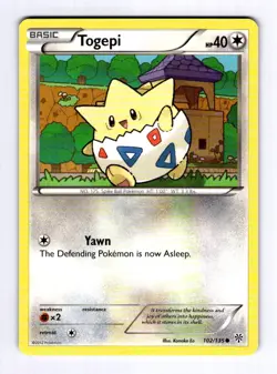 Togepi Plasma Storm #102 (2013) Common NM Pokemon - Image 1