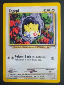 Togepi 51/111 - Neo Genesis Set - Pokemon Card - Excellent Condition - Image 1