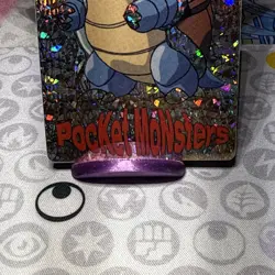 Pokemon Blastoise Vintage Pocket Monsters Vending HOLO Prism Sticker 1162 - Image 4