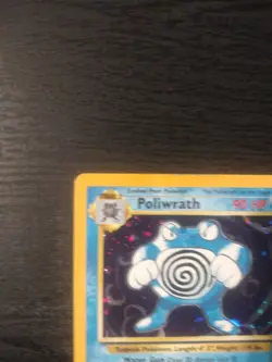 Pokemon Poliwrath 15/130 Base Set 2 Holo Rare MP - Image 2