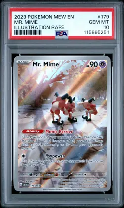2023 POKEMON MEW EN-151 ILLUSTRATION RARE #179 MR. MIME PSA 10 - Image 1