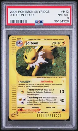 Jolteon PSA 8 - H12/H32 - 2003 Holo - Skyridge - Pokemon - Image 1