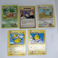 Pokemon XY Evolutions Secret Rare Set Of 5 Pikachu Exeggutor Doduo Team Rocket - Image 1